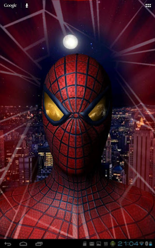 Spiderman yellow eyes city lights - free cyberpunk wallpaper