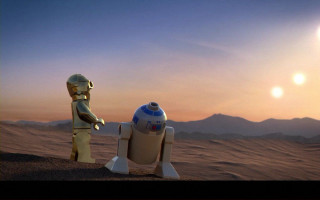 Robot man desert sunset sun - the desert free wallpaper
