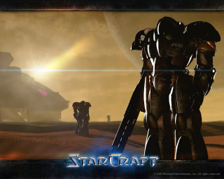 Starcraft robot man gun spaceship - andor basch free wallpaper
