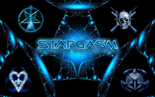 Blue black stargasm logo center - artgem free wallpaper
