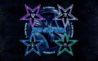 Stargasm logo five stars space - a space background free wallpaper