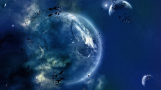 Planets in the sky with 6 - a group of planets free wallpaper
