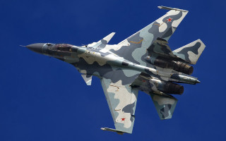 Camouflaged fighter jet blue sky 3 - fighter free wallpaper