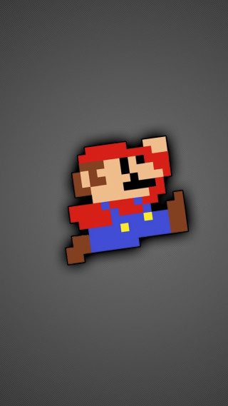 Mario pixellated red hat blue - dosso dossi free wallpaper for mobile