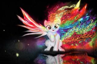 Rainbow colored pony rock rainbow - pony free wallpaper