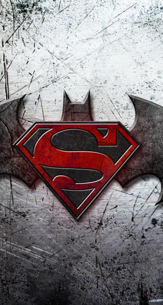 Batman logo red superman symbol - dark night free wallpaper for mobile