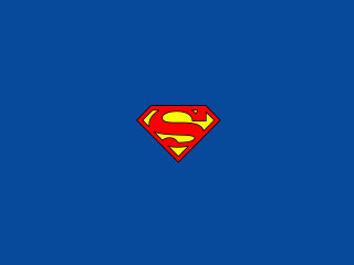 Superman logo blue background red 2 - outline free wallpaper
