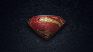 Superman logo black background red - bottom free wallpaper