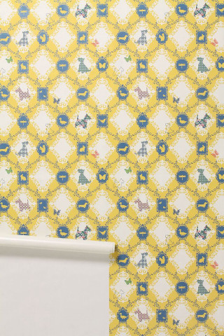 Yellow blue pattern white frame - feature free wallpaper for mobile