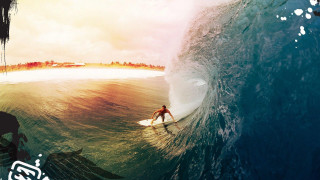 Man surfing wave ocean sky 3 - top of a surfboard in the ocean free wallpaper