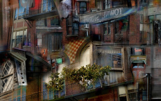 Building windows sign town street - david wojnarowicz free wallpaper