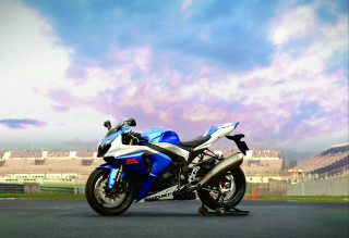 Blue white motorcycle stadium sky - a stadium free wallpaper