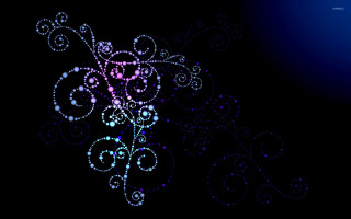 Blue purple background swirls dots - an abstract drawing free wallpaper