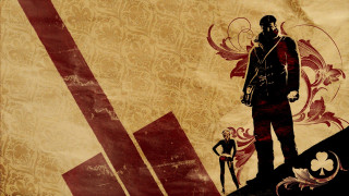 Man woman poster wallpaper red - dieselpunk free wallpaper