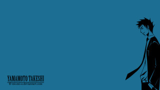 Man suit tie blue background 11 - asai chū free wallpaper