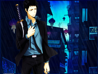 Man suit tie knife dark - his hand in free wallpaper