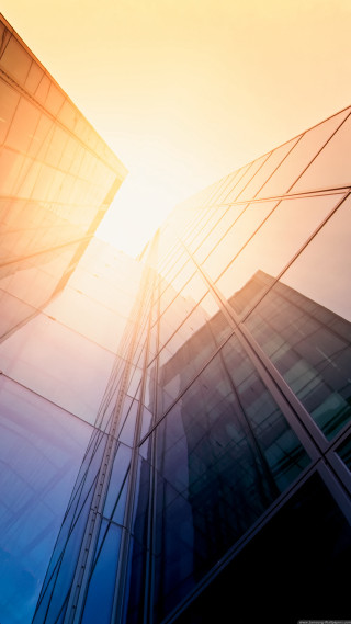 Tall building windows sunlight shining - window free wallpaper for mobile