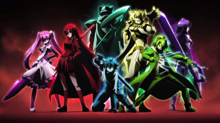 Anime characters group dark background 8 - a group of anime characters free wallpaper for desktop