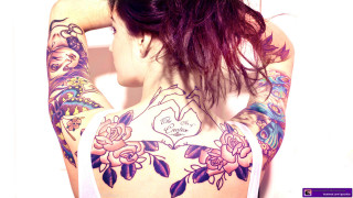 Woman tattoos rose upper arm - upper free wallpaper