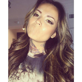 Woman tattoo neck serious look - lowbrow free wallpaper for tablet