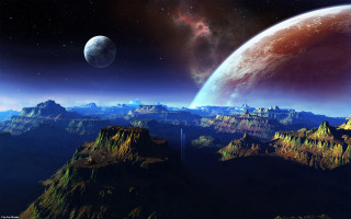 Planet distant star system computer 2 - a distant star in the sky free wallpaper