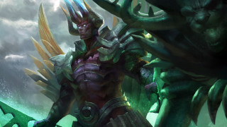 Horned man sword portrait warrior - horn free wallpaper