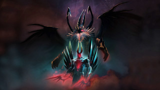 Demonic demon wings dark sky - a demonic demon free wallpaper