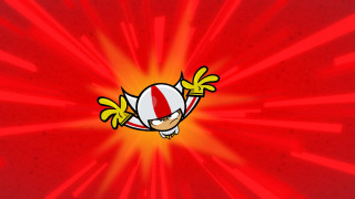 Cartoon character red white background - streak free wallpaper for desktop
