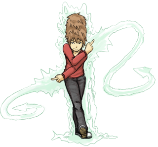 Person red shirt jeans drawing - a hand free wallpaper for tablet