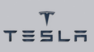 Tesla logo gray background black - the front of the car free wallpaper