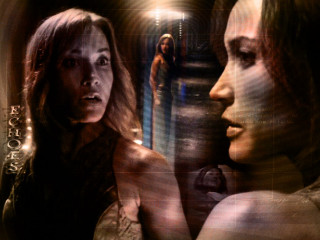 Woman knife background another woman - clarice beckett free wallpaper