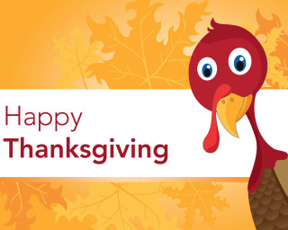 Turkey holding sign happy thanksgiving - smooth free wallpaper