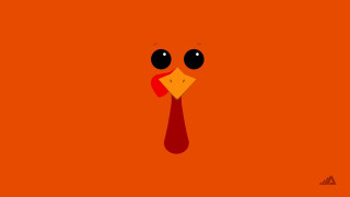 Cartoon turkey big eyes red 2 - a black nose free wallpaper