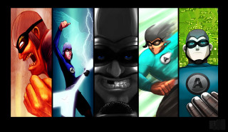 Cartoon characters expressions colorful series 2 - heroic free wallpaper for desktop