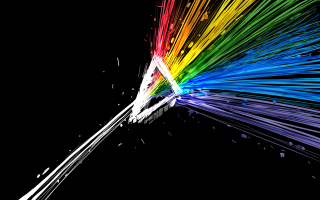 Rainbow colored object black background 2 - 4 k wallpaper free wallpaper