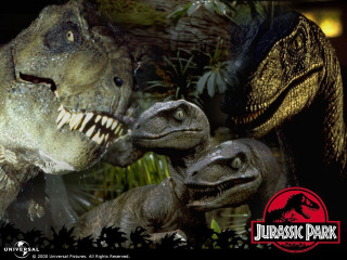 Dinosaurs group mouths open wide - their mouth free wallpaper