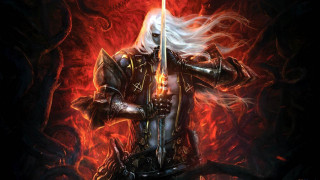 Man armor sword flame background 3 - a red flame free wallpaper