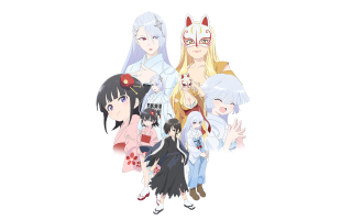 Anime characters group white background 16 - top of them free wallpaper