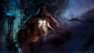Demonic glowing face fantasy art - a demonic creature free wallpaper
