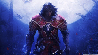 Man red outfit full moon - a red outfit free wallpaper