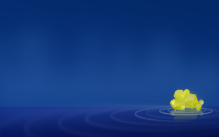 Yellow object floating blue water - a yellow object free wallpaper
