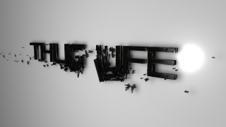 Fluff letters people flying monochrome - letter free wallpaper for desktop