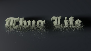 Letters sand glitter black aurora - ambient occlusion free wallpaper