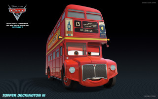 Red double decker bus cartoon - colin middleton free wallpaper