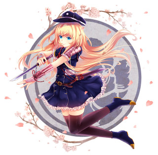 Girl long hair sword hat - arabesque free wallpaper for tablet