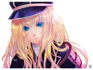Anime girl blonde hair blue 9 - rpg portrait free wallpaper