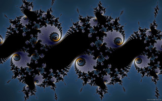 Blue black fractal spiral design - a spiral design free wallpaper