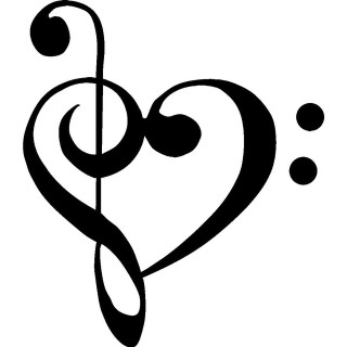 Heart treble musical note image - carlos trillo name free wallpaper for tablet