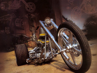 Motorcycle large front wheel big - big free wallpaper