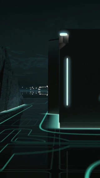 Futuristic building neon light dark - unreal engine 5 free wallpaper for mobile